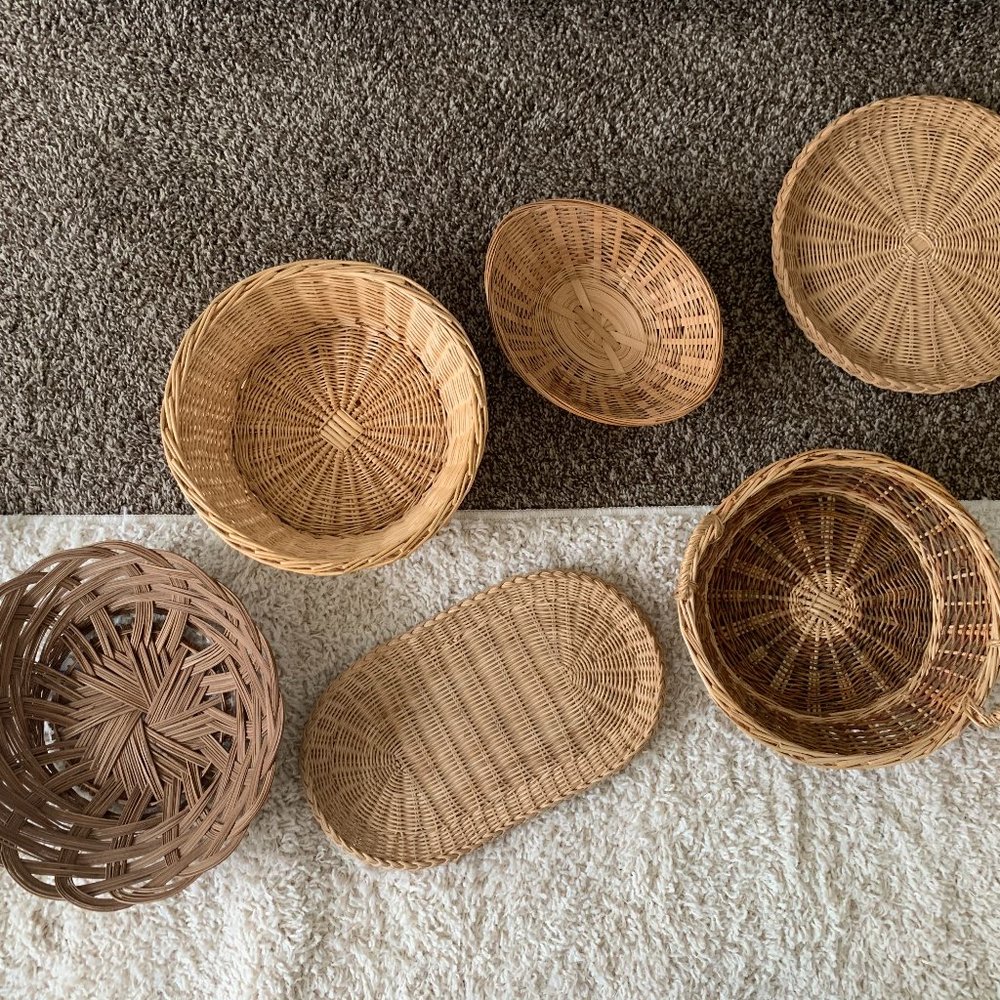 Wicker Basket Wall Set - #7